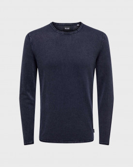 Only & Sons Ανδρικό Πουλόβερ Crew Neck Knitted Pullover - 22006806 - ΜΠΛΕ