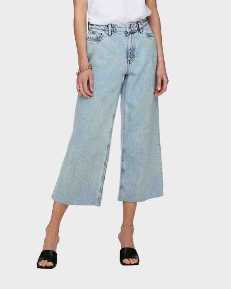 ONLY ΓΥΝΑΙΚΕΙΟ ΠΑΝΤΕΛΟΝΙ HIGH-RISE WIDE-LEG CROPPED JEAN - 15230092