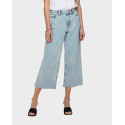 ONLY ΓΥΝΑΙΚΕΙΟ ΠΑΝΤΕΛΟΝΙ HIGH-RISE WIDE-LEG CROPPED JEAN - 15230092 - ΜΠΛΕ