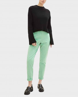 TOM TAILOR WOMEN'S CHINO SLIM LEG RELAXED FIT - 1035793 - GREEN
