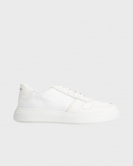 Calvin Klein ΜΕΝ'S SNEAKERS Low Top Lace Up Piping - HM0HM00992 - WHITE