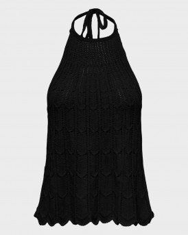 ONLY HALTERNECK ΓΥΝΑΙΚΕΙΟ ΠΛΕΚΤΟ TOP - 15291129 - ΜΑΥΡΟ