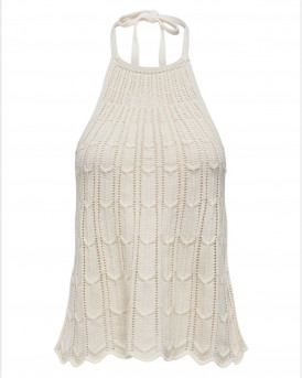 ONLY HALTERNECK ΓΥΝΑΙΚΕΙΟ ΠΛΕΚΤΟ TOP - 15291129 - ΑΣΠΡΟ