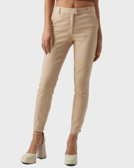 VERO MODA ΓΥΝΑΙΚΕΙΟ SLIM FIT MID WAIST TROUSERS - 10279052 - ΜΠΕΖ