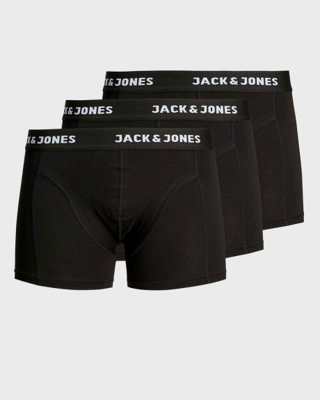 Jack & Jones 3 Pack Black Trunks - 12171944