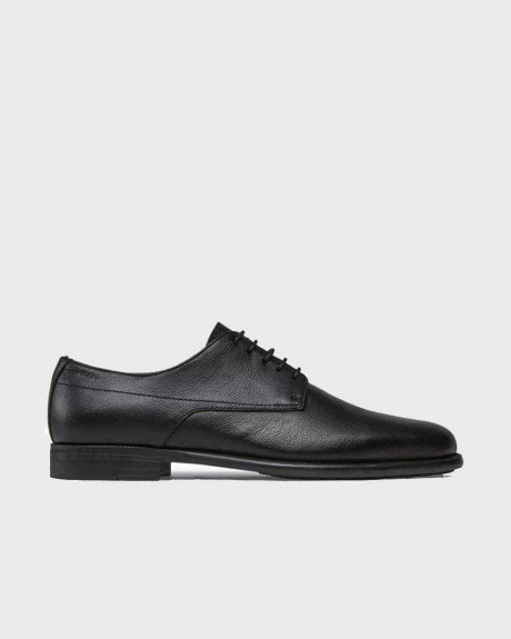 HUGO ΜΕΝ'S GRAINED-LEATHER DERBY SHOES WITH EMBOSSED LOGO - 50470191