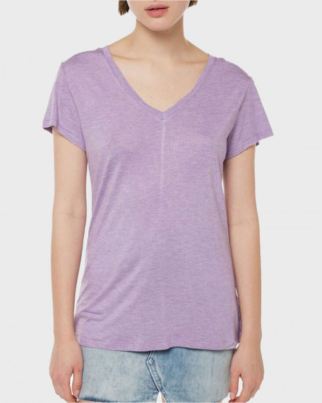 SUPERDRY ΓΥΝΑΙΚΕΙΑ ΜΠΛΟΥΖΑ ΜΕ ΛΑΙΜΟΚΟΨΗ - W1011077A