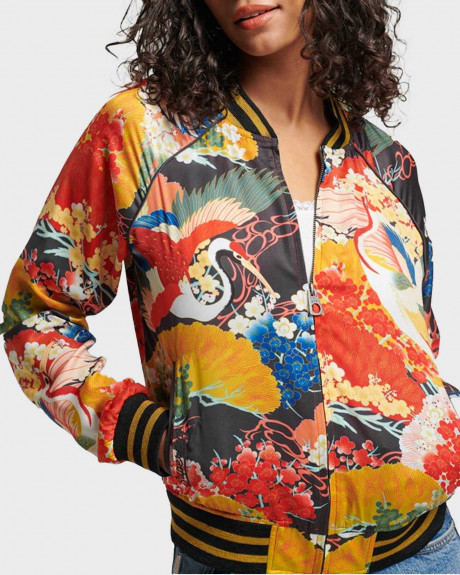SUPERDRY VINTAGE PRINTED SUIKAJAN BOMBER ΓΥΝΑΙΚΕΙΟ ΜΠΟΥΦΑΝ - W5011475Α