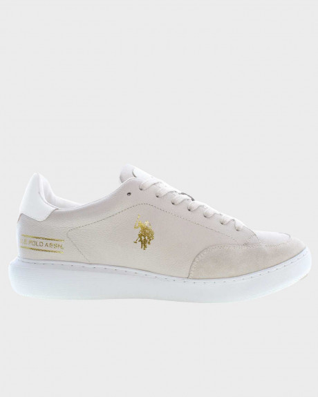 US POLO ASSN ΜΕΝ'S LEATHER SNEAKERS - CRYME005