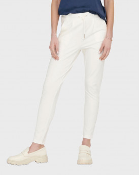 Only Poptrash Trousers - 15115847 - WHITE
