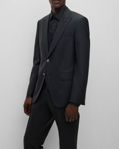 BOSS SLIM-FIT SUIT IN A MICRO-PATTERNED WOOL BLEND - 50484717