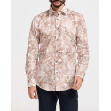 BOSS MEN'S FLORAL SHIRT- 50490034 Η-ΗΑΝΚ - BROWN