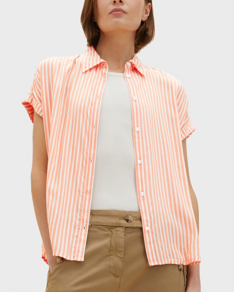 TOM TAILOR ΓΥΝΑΙΚΕΙΟ ΡΙΓΕ ΠΟΥΚΑΜΙΣΟ - 1035881