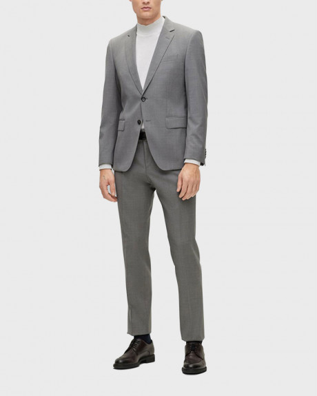 BOSS Slim-fit suit in patterned stretch wool - 50489347