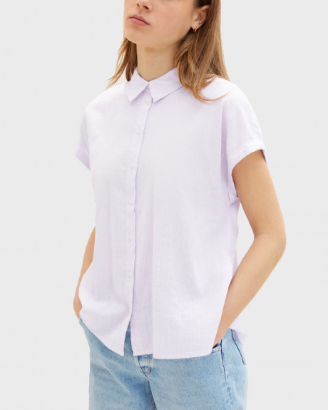 TOM TAILOR ΓΥΝΑΙΚΕΙΟ ΧΑΛΑΡΟ ΠΟΥΚΑΜΙΣΟ ΜΕ ΡΙΓΑ - 1035907