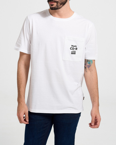 BOSS RELAXED-FIT ΒΑΜΒΑΚΕΡΟ T-SHIRT ΜΕ ΤΥΠΩΜΑ ΣΤΟ ΣΤΗΘΟΣ ΚΑΙ ΤΗΝ ΠΛΑΤΗ - 50491748