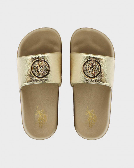 US POLO ASSN. ΓΥΝΑΙΚΕΙΕΣ ΔΕΡΜΑΤΙΝΕΣ ΣΑΓΙΟΝΑΡΕΣ - IVY001B MET