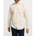 JACK & JONES MEN'S LONGSLEEVES SHIRT - 12220481 - BEIGE