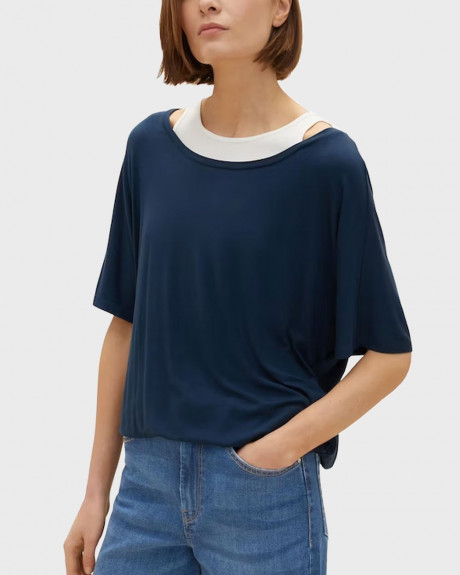 TOM TAILOR ΓΥΝΑΙΚΕΙΑ ΜΠΛΟΥΖΑ ΣΕΤ Shirt im Lagen-Look - 1036775