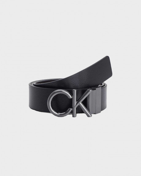 CALVIN KLEIN  DOUBLE SIDED MEN'S BELT WITH METAL BUCKLE IN GRAIN LEATHER - K50K510354