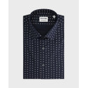 CALVIN KLEIN MEN'S LONG SLEEVE SHIRT WITH MICRO PATTERN - K10K111296 - WHITE