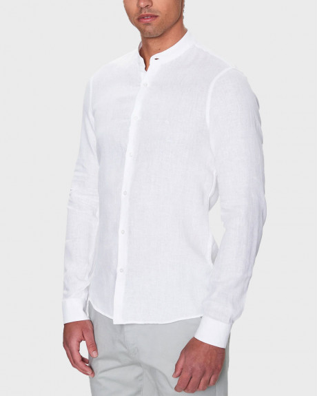 CALVIN KLEIN ΑΝΔΡΙΚΟ ΠΟΥΚΑΜΙΣΟ ΜΕ ΟΡΘΙΟ ΓΙΑΚΑ 100% ΛΙΝΑΡΙ SLIM FIT - K10K109511