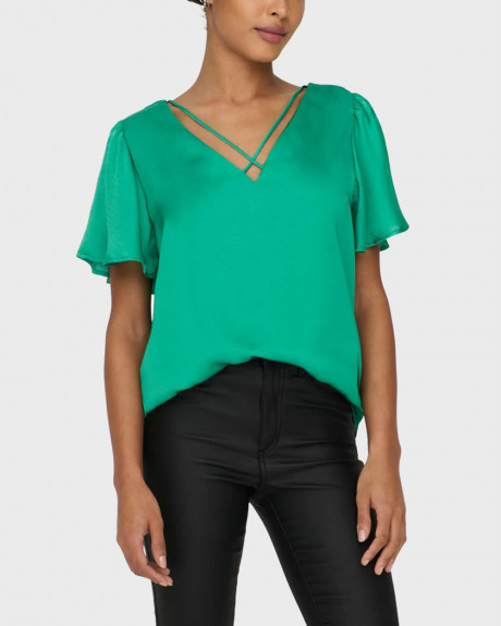 ONLY ΓΥΑΝΙΚΕΙΑ ΜΠΛΟΥΖΑ V NECK - 15292688 