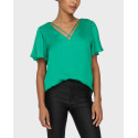 ONLY ΓΥΑΝΙΚΕΙΑ ΜΠΛΟΥΖΑ V NECK - 15292688  - ΜΠΕΖ