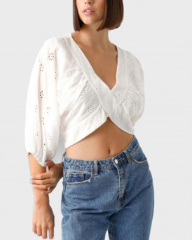 VERO MODA ΓΥΝΑΙΚΕΙΑ ΜΠΛΟΥΖΑ - 10281720 - ΑΣΠΡΟ