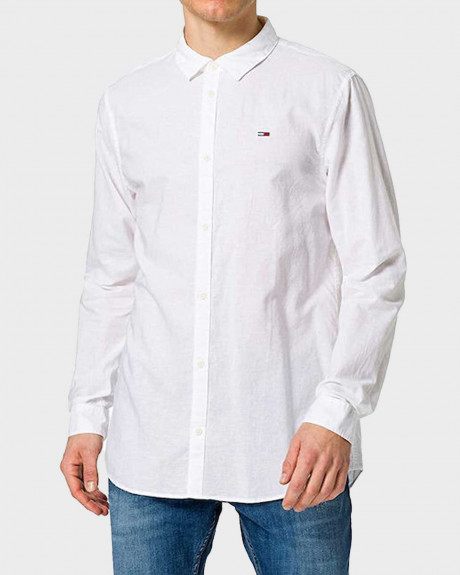 TOMMY HILFIGER SOLID LINEN BLEND ΜΕΝ'S LONGSLEEVES SHIRT - DM0DM16272