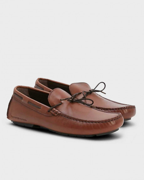TOMMY HILFIGER ΑΝΔΡΙΚΑ ΔΕΡΜΑΤΙΝΑ LOAFERS - FM0FM04445