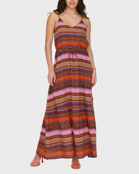 ONLY ΓΥΝΑΙΚΕΙΟ ΦΟΡΕΜΑ MAXI DRESS WITH THIN STRAPS - 15295931 - ΠΟΡΤΟΚΑΛΙ