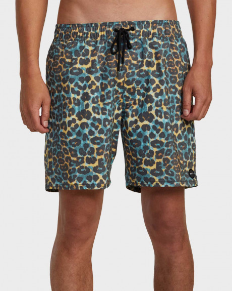 RVCA MEN'S SWIM SHORTS WITH ALL OVER PRINT -AVYBS00265
