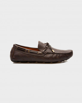 GUESS MEN'S MOCCASINS 100% LEATHER - FM6GALFAL14  - BROWN