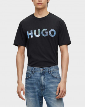 HUGO MEN'S T-SHIRT WITH PRINT - 50501984  - BLACK