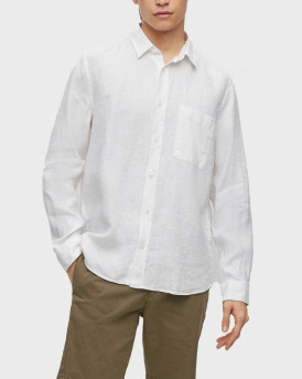 HUGO SHIRT RELAXED FIT IN PURE LINEN - 50491790 - WHITE