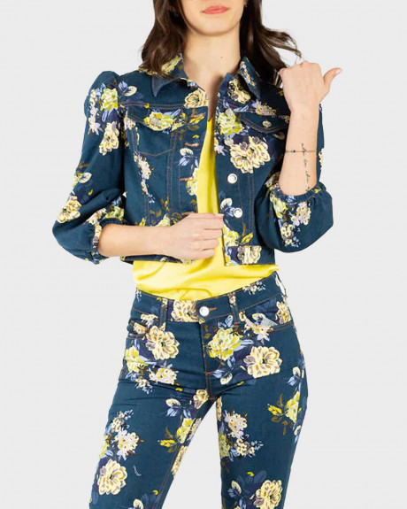 LIU-JO ΓΥΝΑΙΚΕΙΟ CROP ΕΜΠΡΙΜΕ JACKET - UA3091 D4794