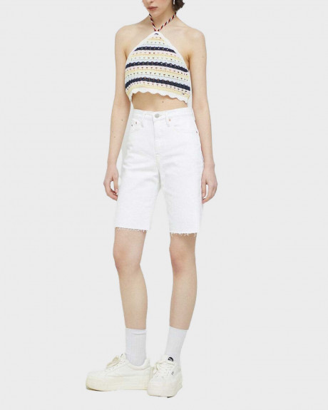 TOMMY JEANS ΓΥΝΑΙΚΕΙΑ ΒΕΡΜΟΥΔΑ ΤΖΙΝ - DW0DW15595