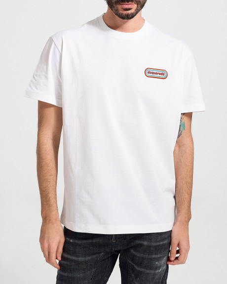 DSQUARED2 ROUND COOL ΑΝΔΡΙΚΟ T-SHIRT ΜΕ ΚΕΝΤΗΜΕΝΟ ΛΟΓΟΤΥΠΟ - S74GD1096S23009