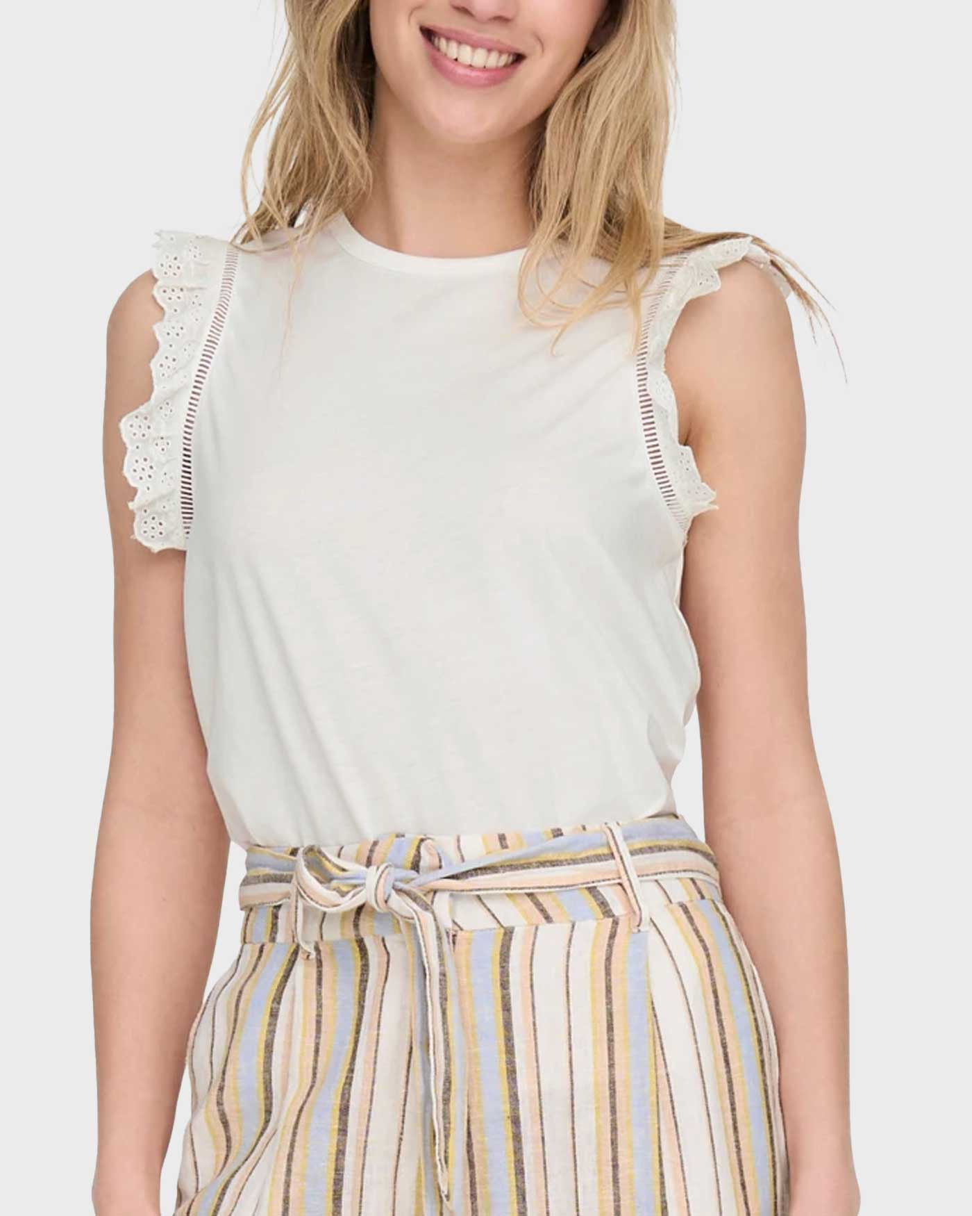 ONLY ΓΥΝΑΙΚΕΙΑ ΑΜΑΝΙΚΗ ΜΠΛΟΥΖΑ - CLOSED NECKLINE FEM KNIT CO100