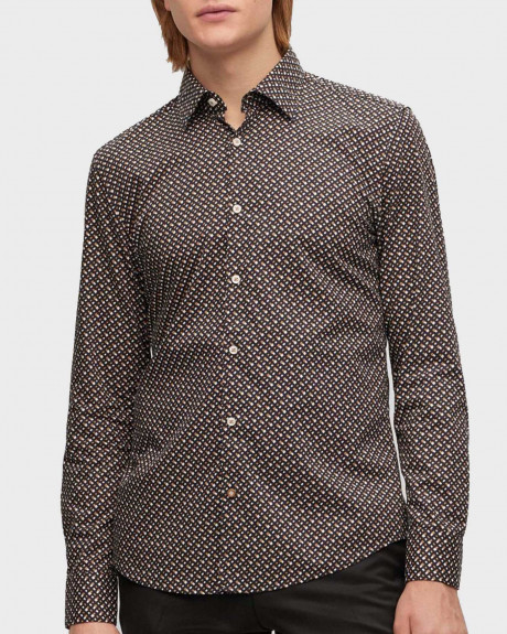 BOSS ΑΝΔΡΙΚΟ ΠΟΥΚΑΜΙΣΟ ΣΕ ΚΑΝΟΝΙΚΗ ΓΡΑΜΜΗ C-HAL - 50490511 