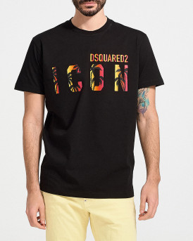 Dsquared2 MEN'S T-SHIRT Icon Sunset Cool Tee - S79GC0065S23009 - BLACK