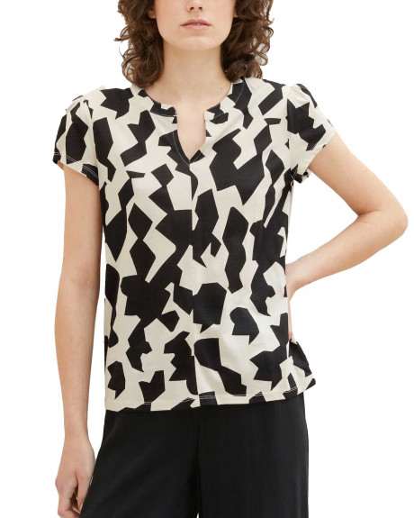 TOM TAILOR ΓΥΝΑΙΚΕΙΑ ΜΠΛΟΥΖΑ ΣΕ ΚΑΝΟΝΙΚΗ ΓΡΑΜΜΗ - 1036896