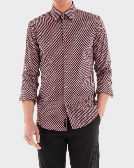 BOSS ΑΝΔΡΙΚΟ ΠΟΥΚΑΜΙΣΟ ΣΕ ΣΤΕΝΗ ΓΡΑΜΜΗ H-HANK - 50490323 