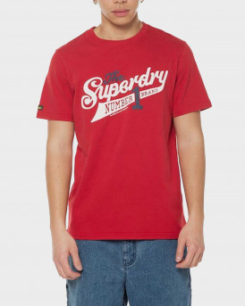 SUPERDRY ΑΝΔΡΙΚΗ ΜΠΛΟΥΖΑ ΣΕ ΚΑΝΟΝΙΚΗ ΕΦΑΡΜΟΓΗ 1005 ΒΑΜΒΑΚΙ - M1011474A - ΚΟΚΚΙΝΟ