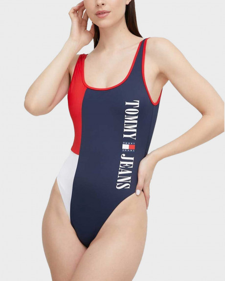 TOMY JEANS WOMEN'S ONE-PIECE SWIMSUIT - UW0UW04095
