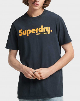 SUPERDRY MEN'S T-SHIRT 100% COTTON - M1011579A - BLACK