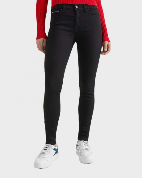 TOMMY HILFIGER ΓΥΝΑΙΚΕΙΟ ΠΑΝΤΕΛΟΝΙ SKINNY FIT 100% BAMBAKI - DW0DW09216