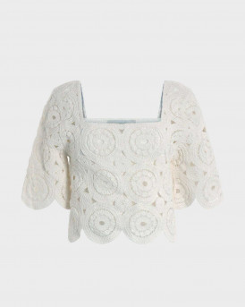 GUESS WOMEN'S BLOUSE LOOSE FIT 100% COTTON - W3GR20Ζ36Ν0 - WHITE