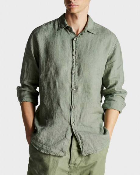 DIRTY LAUNDRY MEN'S SHIRT REGULAR FIT 100% LINEN - DLCRMS01